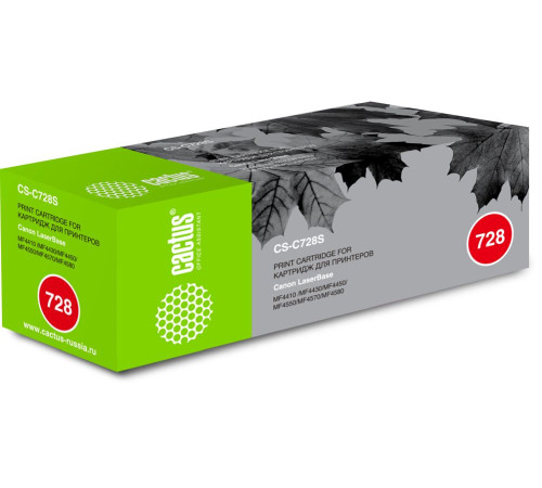 Картридж Cactus CS-C728S 728 для Canon i-Sensys MF4410/4430/4450/4550D (2100 стр.)
