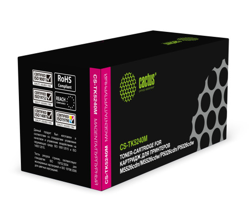 Картридж Cactus CS-TK5240M TK-5240M для Kyocera Ecosys M5526cdn/M5526c, пурпурный (3000 стр.)