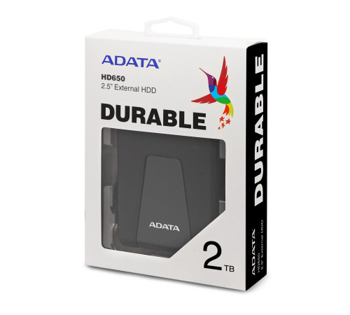 Внешний жесткий диск 2TB ADATA HD650, USB 3.1, черный