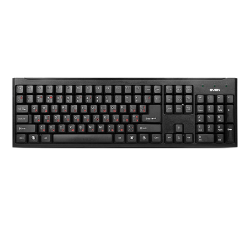 Клавиатура проводная SVEN Standard 303 Power, USB+PS/2, чёрный