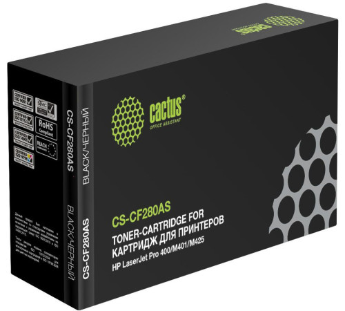 Картридж Cactus CS-CF280AS CF280A для HP LJ Pro 400/M401/M425 (2700 стр.)