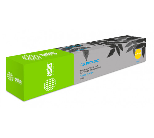 Картридж Cactus CS-PH7400C 106R01150 для Xerox Phaser 7400, голубой (9000 стр.)