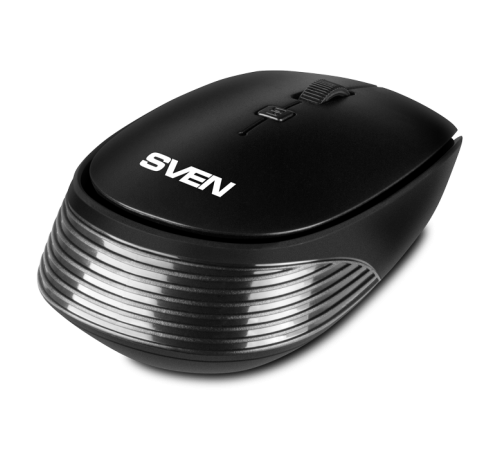 Мышь беспроводная SVEN RX-210W, 2.4 GHz, 4 кнопки, 800-1400 dpi, черный