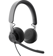 Гарнитура проводная Logitech Headset Zone Wired, UC, серый