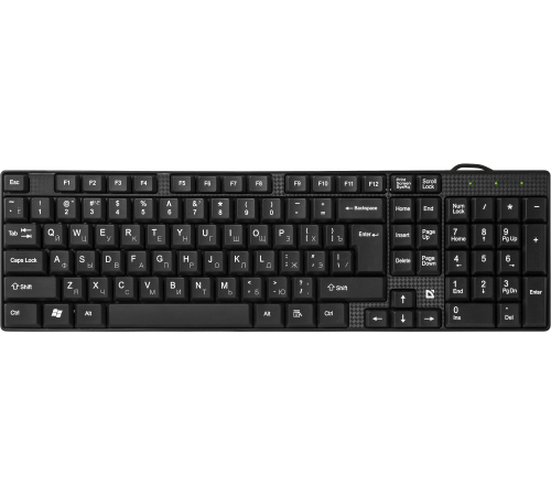 Клавиатура проводная Defender Accent SB-720 RU, компактная, USB, черный