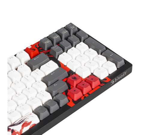 Клавиатура проводная игровая A4Tech S98 Naraka, механическая, USB, LED, черный/красный