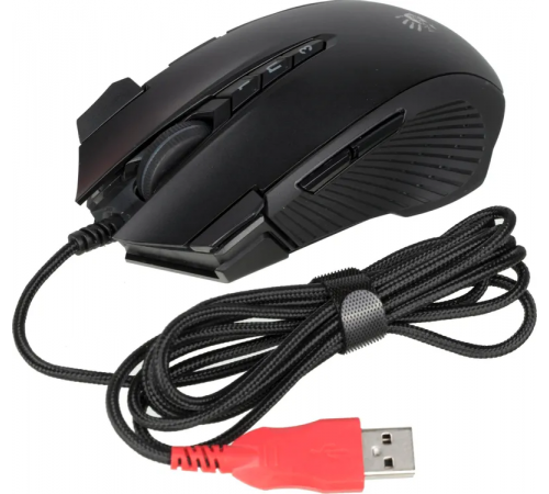 Мышь проводная игровая A4Tech Bloody J90s, 8000 dpi, USB, 12 кнопок, черный