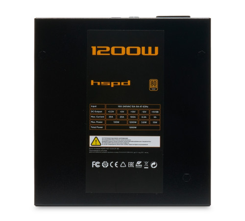Блок питания 1200 Вт HSPD HST-1200GF-BK, черный