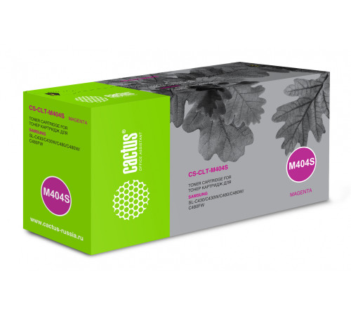 Картридж Cactus CS-CLT-M404S CLT-M404S для Samsung SL-C430/C430W/C480, пурпурный (1000 стр.)
