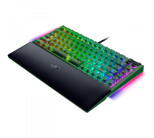 Клавиатура проводная игровая Razer BlackWidow V4 75% - Phantom Green Ed., черный