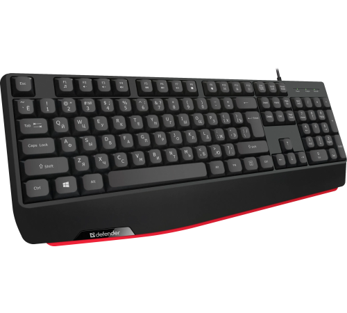Клавиатура проводная Defender Atom HB-546 RU,104+FN, 1.8 м, черный