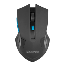 Мышь беспроводная Defender Accura MM-275, 6 кнопок, 800-1600 dpi, черный/синий