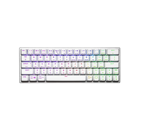 Клавиатура проводная игровая Cooler Master SK622, USB-A, Bluetooth, серебристый/белый