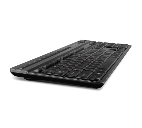 Клавиатура беспроводная SVEN KB-E5500W, 2.4 GHz, 115 клавиш, мультимедийная, черный/серебристый