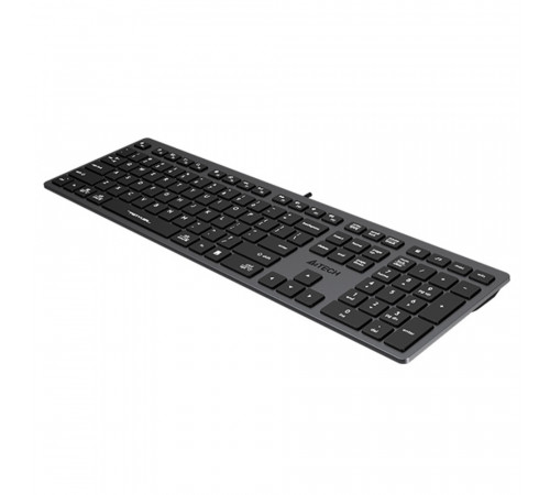 Клавиатура проводная A4Tech Fstyler FX50, USB, slim, мультимедийная, серый