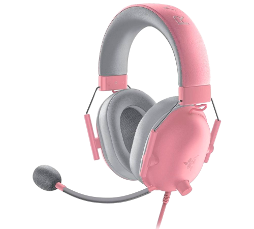 Гарнитура проводная Razer Blackshark V2 X, розовый/серый