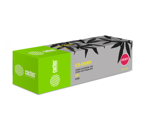 Картридж Cactus CS-O530Y 44469752 для Oki C530, желтый (5000 стр.)