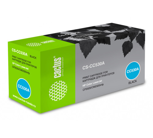 Картридж Cactus CS-CC530A CC530A для HP CLJ CP2025/CM2320, черный (3500 стр.)
