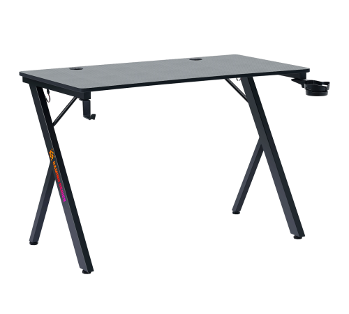 Стол компьютерный Defender AroX, держатель для наушников, подставка для кружки, чёрный, МДФ, RGB