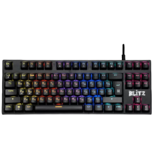 Клавиатура проводная игровая Defender Blitz GK-240L RU, механическая, подсветка, Rainbow, черный