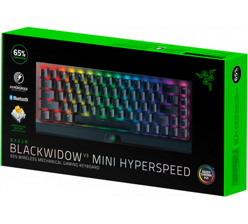 Клавиатура беспроводная игровая Razer BlackWidow V3 Mini HyperSpeed,черный