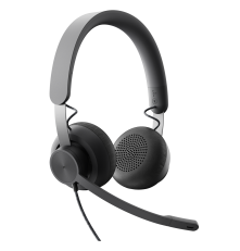 Гарнитура проводная Logitech Zone Wired Teams, серый