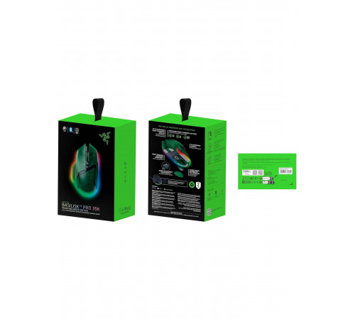 Мышь беспроводная игровая Razer Basilisk V3 Pro 35K - Phantom Green Ed., зеленый