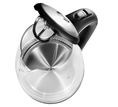 Чайник EVELUX EWK 0904 G, стекло, черный