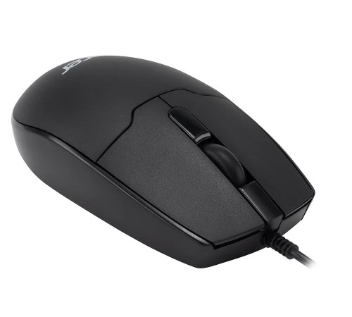 Мышь проводная Acer OMW126, 3 кнопки, 1000 dpi, USB, черный
