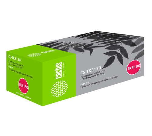 Картридж Cactus CS-TK3130 TK-3130 для Kyocera Mita FS 4200/4300/4200DN/4300 (25000 стр.)