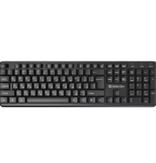 Клавиатура проводная Defender Elemental HB-239 RU, 104 кнопки+FN, 1.8 м, черный