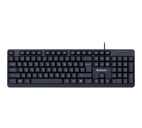 Клавиатура проводная Defender Daily HB-162 RU, 104 клавиши+FN, 1.8 м, черный