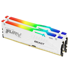 Модуль оперативной памяти Kingston 32GB FURY Beast White RGB EXPO 5200Mhz DDR5 CL36 DIMM (Kit of 2)
