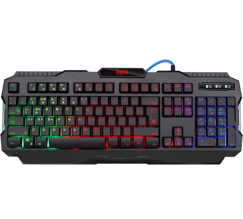Клавиатура проводная игровая Defender Legion GK-010DL RU, RGB подсветка, 19 Anti-Ghost, черный
