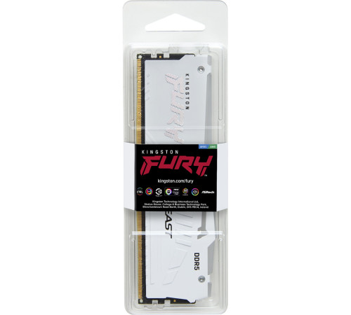 Модуль оперативной памяти Kingston 16GB FURY Beast White RGB XMP DDR5 DIMM 5600Mhz PC5-44800 CL40