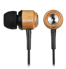 Наушники проводные внутриканальные SVEN E 12 WD, L-образный разъём, дерево