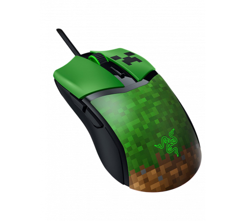 Мышь проводная игровая Razer Cobra - Minecraft Ed., зеленый