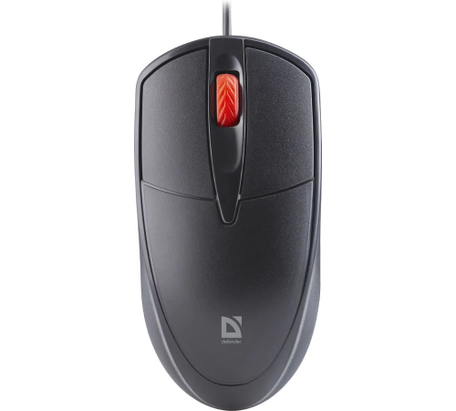 Мышь проводная Defender Icon MB-057, 3D, бесшумная, 1000 dpi, 1.8 м, черный