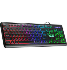 Клавиатура проводная игровая Defender Raid GK-778DL RU, подсветка, Rainbow, 104 клавиши, черный
