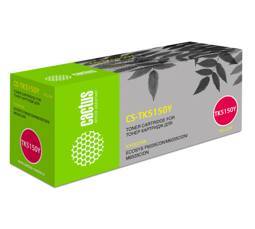 Картридж Cactus CS-TK5150Y TK-5150Y для Kyocera Ecosys M6035cidn/ P6035c, желтый (10000 стр.)