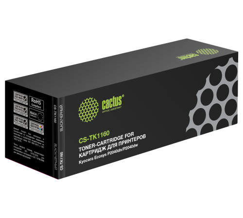 Картридж Cactus CS-TK1160 TK-1160 для Kyocera Ecosys P2040dn/P2040dw (7200 стр.)