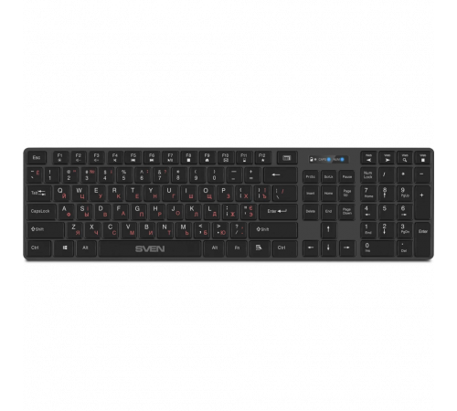 Клавиатура беспроводная SVEN KB-E5300W, 109 клавиш+12Fn, серый