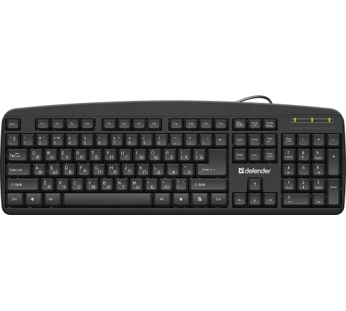 Клавиатура проводная Defender Office HB-910 RU, полноразмерная, черный