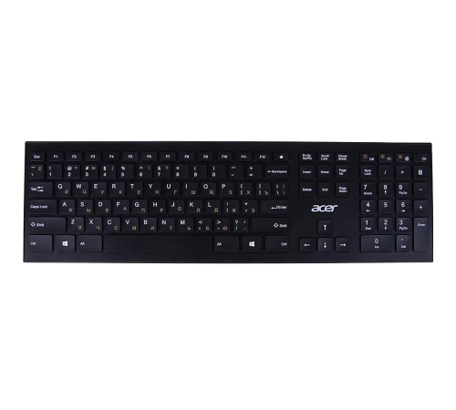 Клавиатура беспроводная Acer OKR010, slim, мультимедийная, черный