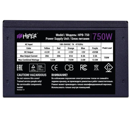 Блок питания 750 Вт HIPER MULTI HPB-750