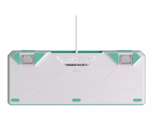 Клавиатура проводная игровая ASUS RA09 TUF GAMING K3 GEN II MIKU, зеленый