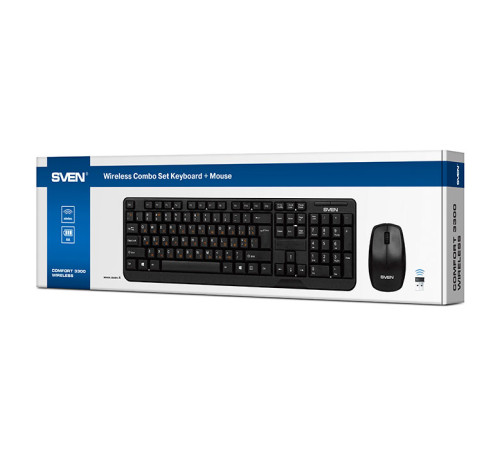 Комплект (клавиатура/мышь) беспроводной SVEN Comfort 3300, черный