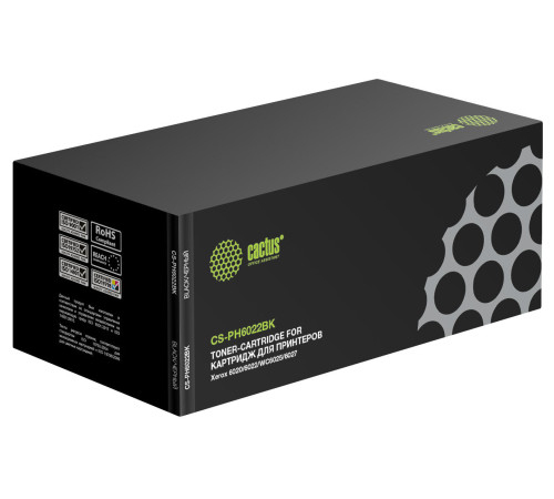 Картридж Cactus CS-PH6022BK 106R02763 для Xerox Phaser 6020/6022/WC6025, черный (2000 стр.)