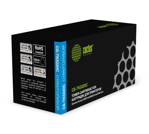 Картридж Cactus CS-TK5220C TK-5220C для Kyocera Ecosys M5521cdn/M5521cdw, голубой (1200 стр.)