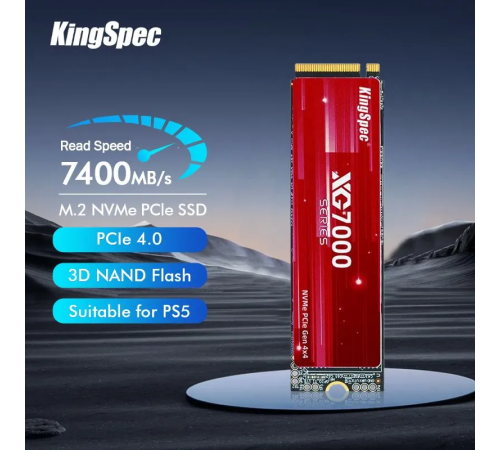 Твёрдотельный накопитель KingSpec M.2 NVMe 4.0 512GB (XG7000-512 2280)